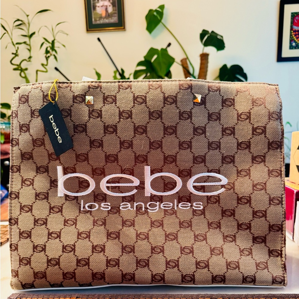 Bebe Los Angeles Monogram Tote Bag NWT - Picture 1 of 9